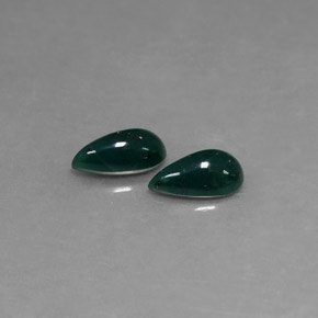 캐럿 천연 점박이 그린 블러드스톤 보석, 배 모양, 8.6×4.8 mm, 불투명체
