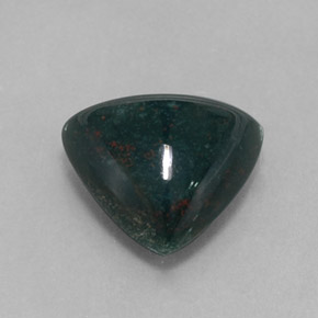 3.97캐럿 천연 점박이 그린 블러드스톤, 트릴리언, 11.7×11 mm, 불투명체
