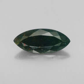2.09캐럿 천연 점박이 그린 블러드스톤, 마퀴즈, 15.1×6.7 mm, 불투명체
