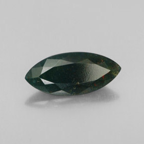 2.09캐럿 천연 점박이 그린 블러드스톤, 마퀴즈, 15.1×6.7 mm, 불투명체