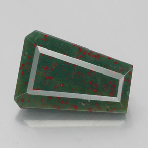 3.02캐럿 천연 점박이 그린 블러드스톤, 멋진 모양, 11.6×8.2 mm, 불투명체