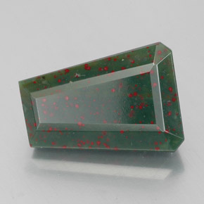 3.02캐럿 천연 점박이 그린 블러드스톤, 멋진 모양, 11.6×8.2 mm, 불투명체