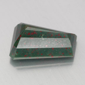 3.02캐럿 천연 점박이 그린 블러드스톤, 멋진 모양, 11.6×8.2 mm, 불투명체