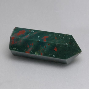 17.51캐럿 천연 점박이 그린 블러드스톤, 멋진 모양, 23.6×9.9 mm, 불투명체