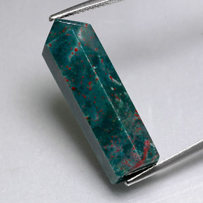 17.46캐럿 천연 더럽혀진 녹색 혈석, 팬시한, 불투명체