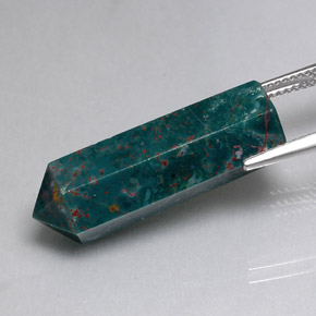 17.46캐럿 천연 더럽혀진 녹색 혈석, 팬시한, 불투명체