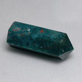 20.34캐럿 천연 점박이 그린 블러드스톤, 멋진 모양, 25.2×10.2 mm, 불투명체