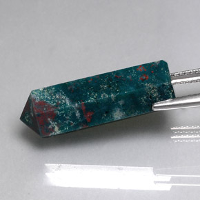 13.22캐럿 천연 더럽혀진 녹색 혈석, 멋진 모양, 불투명체