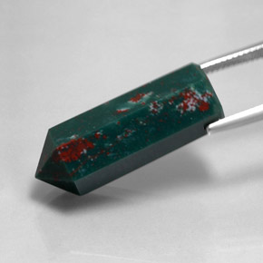 22.90캐럿 천연 더럽혀진 녹색 혈석, 멋진 모양, 불투명체