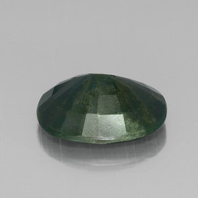 8.85캐럿 천연 점박이 그린 블러드스톤, 타원형 컷, 16.2×13.7 mm, 불투명체