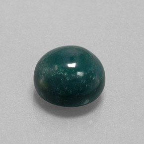 8.90캐럿 천연 점박이 그린 블러드스톤, 라운드 컷, 12.70 mm, 불투명체