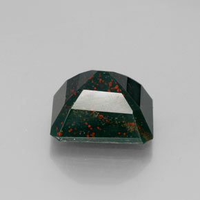 6.36캐럿 천연 그린 블러드스톤, 에메랄드 컷, 11.7×10.5 mm, 불투명체