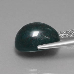 10.39캐럿 천연 더럽혀진 녹색 혈석, 타원형 컷, 불투명체