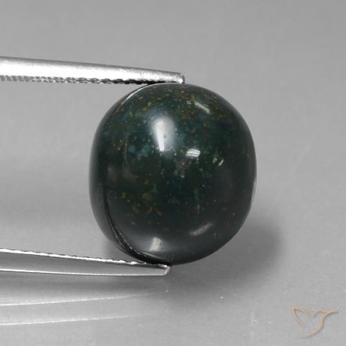 10.23ct 자연스러운 다색 혈석, 타원형, 불투명체