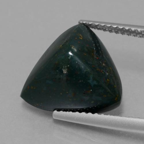 7.42캐럿 천연 여러 가지 빛깔의 녹색 혈석, 일조, 불투명체