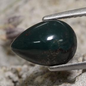 1.79캐럿 천연 그린 블러드스톤, 배 모양, 10×7 mm, 불투명체