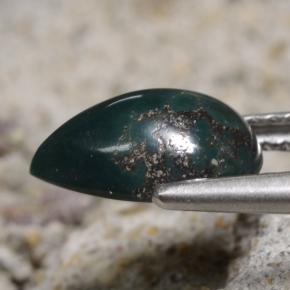 1.79캐럿 천연 그린 블러드스톤, 배 모양, 10×7 mm, 불투명체
