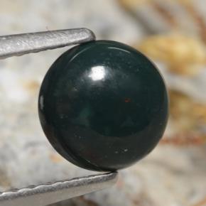 0.84캐럿 천연 그린 블러드스톤, 라운드 컷, 6.29 mm, 불투명체