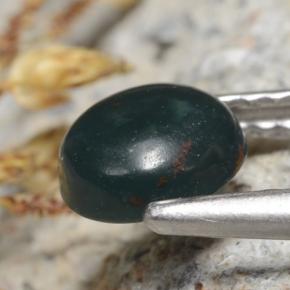 0.84캐럿 천연 그린 블러드스톤, 라운드 컷, 6.29 mm, 불투명체