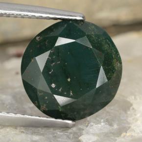 7.11캐럿 천연 점박이 그린 블러드스톤, 라운드 컷, 11.85 mm, 불투명체
