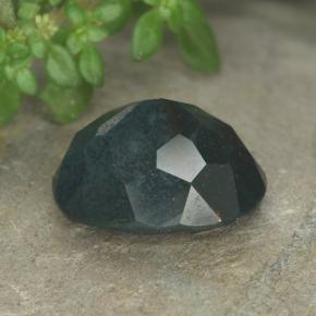 4.56캐럿 천연 점박이 그린 블러드스톤, 타원형 컷, 12×9.2 mm, 불투명체