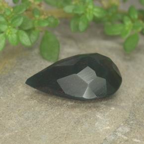 2.44캐럿 천연 점박이 그린 블러드스톤, 배 모양, 12.1×8 mm, 불투명체