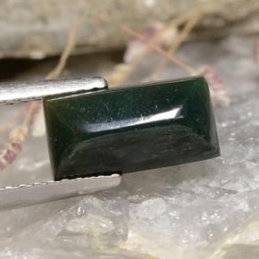1.65캐럿 천연 점박이 그린 블러드스톤, 바게트, 10.2×5.3 mm, 불투명체