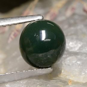 2.00캐럿 천연 점박이 그린 블러드스톤, 라운드 컷, 7.08 mm, 불투명체