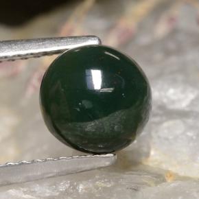 2.00캐럿 천연 점박이 그린 블러드스톤, 라운드 컷, 7.08 mm, 불투명체