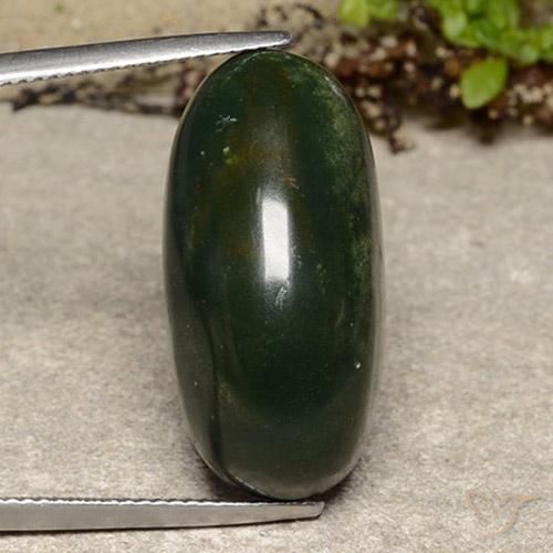 21.80ct 자연스러운 녹색과 빨간색 혈석, 타원형, 불투명체