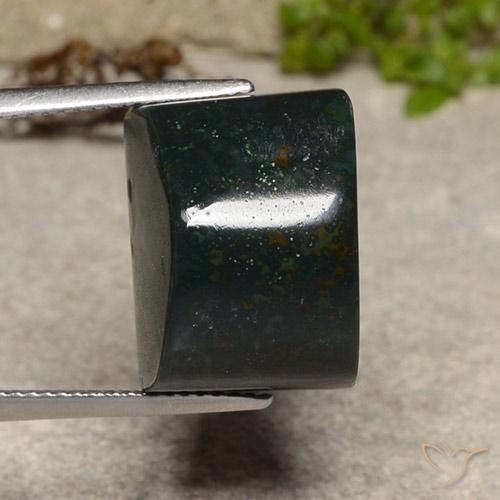 22.60ct 자연스러운 딥그린 혈석, 바게트, 불투명체