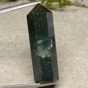 19.56캐럿 천연 멀티컬러 블러드스톤, 멋진 모양, 29.2×9.6 mm, 불투명체