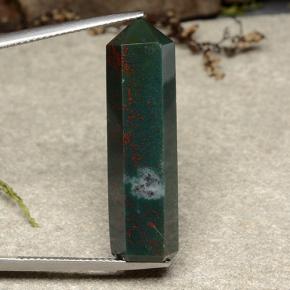 20.29캐럿 천연 멀티컬러 블러드스톤, 멋진 모양, 31.7×9.1 mm, 불투명체