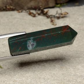 20.29캐럿 천연 멀티컬러 블러드스톤, 멋진 모양, 31.7×9.1 mm, 불투명체