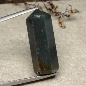 21.25캐럿 천연 멀티컬러 블러드스톤, 멋진 모양, 26.3×10.3 mm, 불투명체