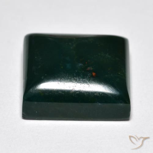 9.57캐럿 천연 멀티컬러 블러드스톤, 스퀘어, 12.9×12.9 mm, 불투명체