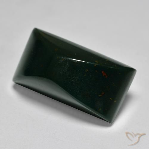 14.42캐럿 천연 다색 혈석, 바게트, 불투명체