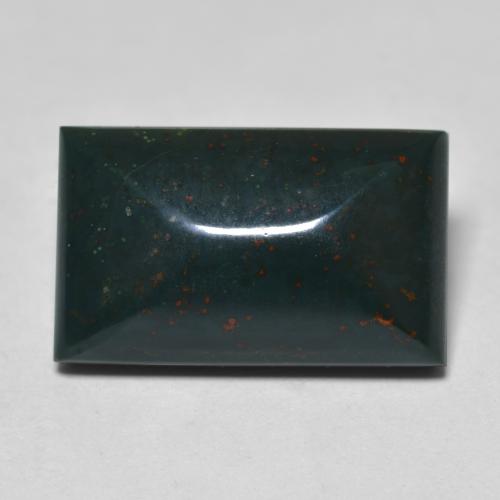 9.16캐럿 천연 다크 그린 블러드스톤, 바게트, 16.4×10.1 mm, 불투명체