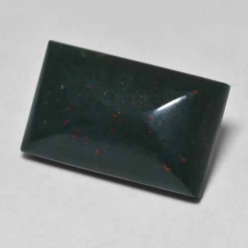 9.16캐럿 천연 다크 그린 블러드스톤, 바게트, 16.4×10.1 mm, 불투명체