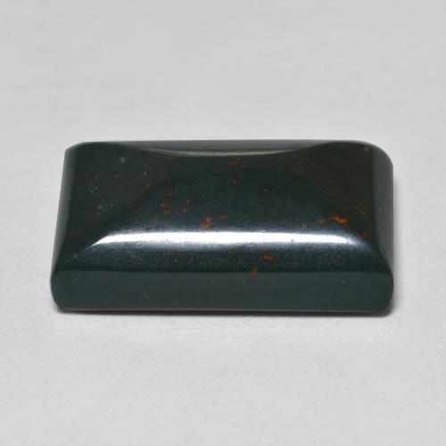 9.16캐럿 천연 다크 그린 블러드스톤, 바게트, 16.4×10.1 mm, 불투명체