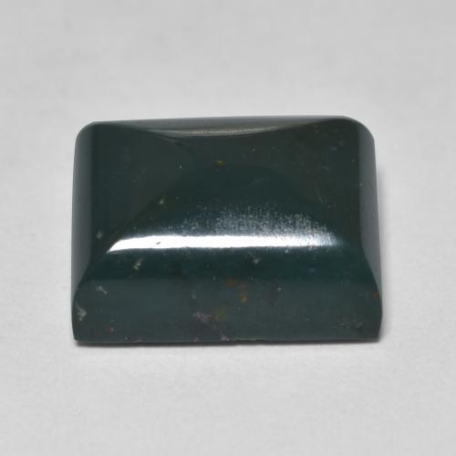 6.92캐럿 천연 다크 그린 블러드스톤, 바게트, 12×9.7 mm, 불투명체