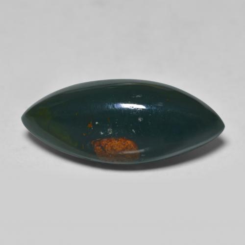 6.71캐럿 천연 딥 그린 블러드스톤, 마퀴즈, 18.9×8.1 mm, 불투명체