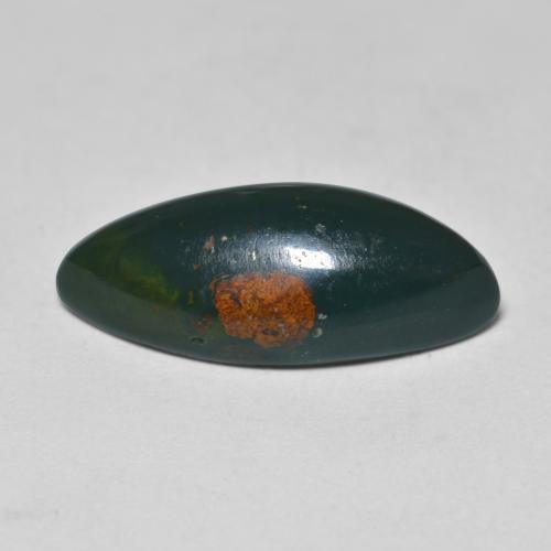 6.71캐럿 천연 딥 그린 블러드스톤, 마퀴즈, 18.9×8.1 mm, 불투명체