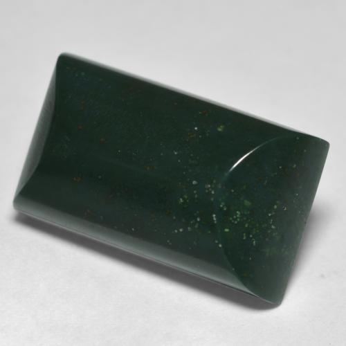 14.66캐럿 천연 다크 그린 블러드스톤, 바게트, 19.2×11.1 mm, 불투명체
