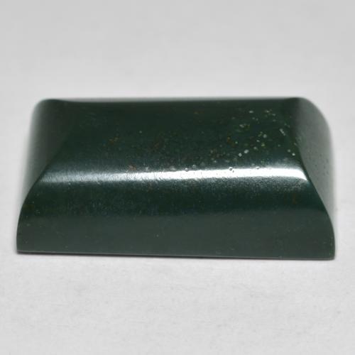 14.66캐럿 천연 다크 그린 블러드스톤, 바게트, 19.2×11.1 mm, 불투명체