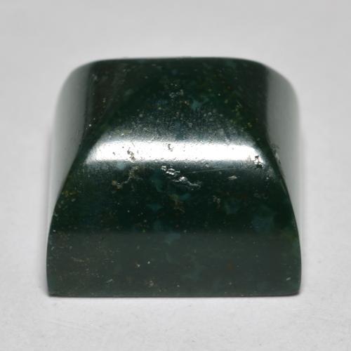 14.70캐럿 천연 포레스트 그린 블러드스톤, 스퀘어, 12.9×13 mm, 불투명체