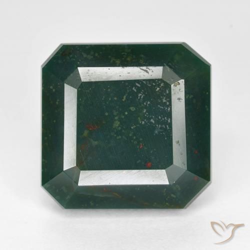13.27ct 자연스러운 다색 혈석, 에메랄드 컷, 불투명체