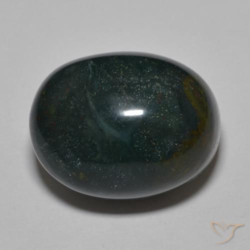 25.67ct 자연스러운 다색 혈석, 타원형, 불투명체