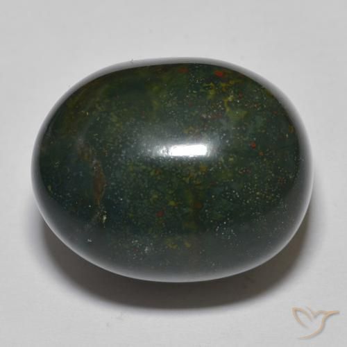 35.43ct 자연스러운 다색 혈석, 타원형, 불투명체