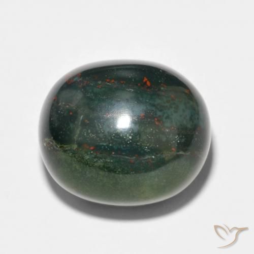 14.34ct 자연스러운 다색 혈석, 타원형, 불투명체